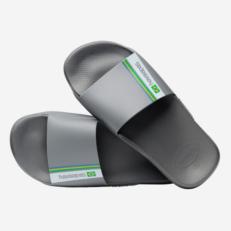 Havaianas Brasil Men's Slides | GXDQRK-079