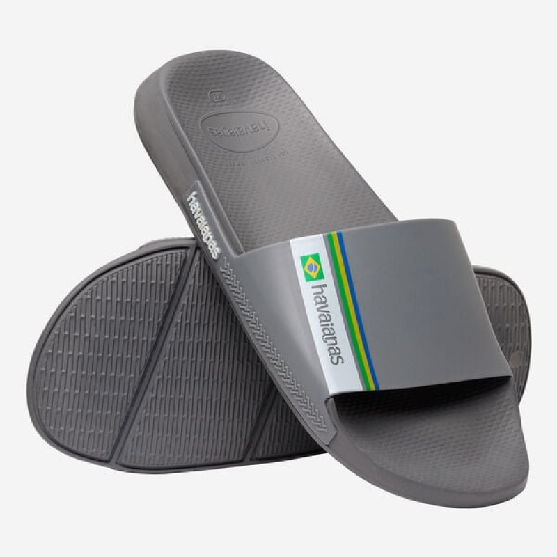 Havaianas Brasil Men's Slides | GXDQRK-079