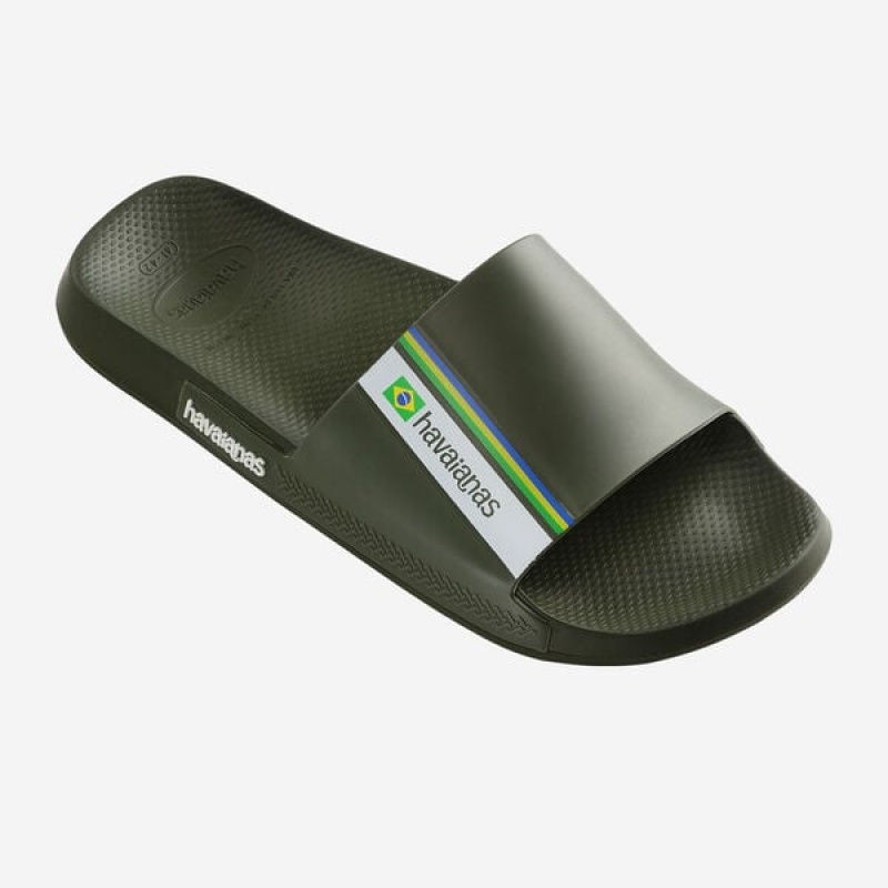 Havaianas Brasil Men's Slides | KOEWDQ-192