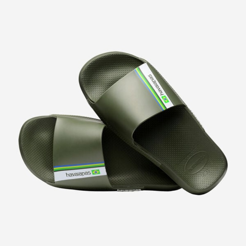 Havaianas Brasil Men's Slides | KOEWDQ-192