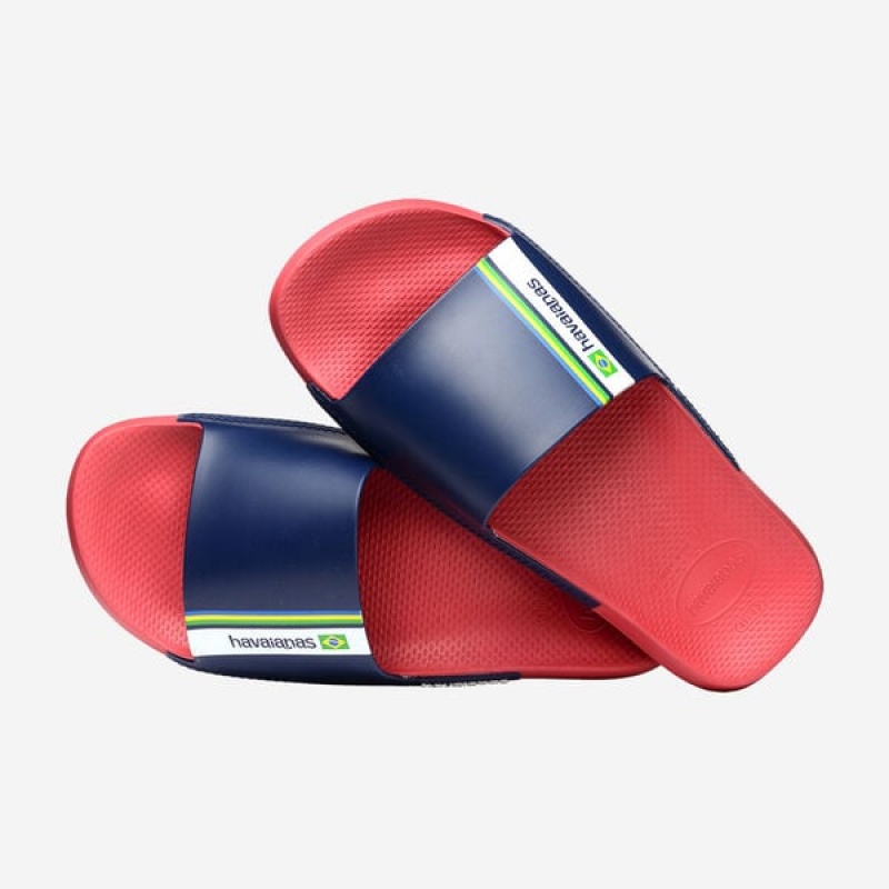 Havaianas Brasil Men's Slides | LVFUKD-238