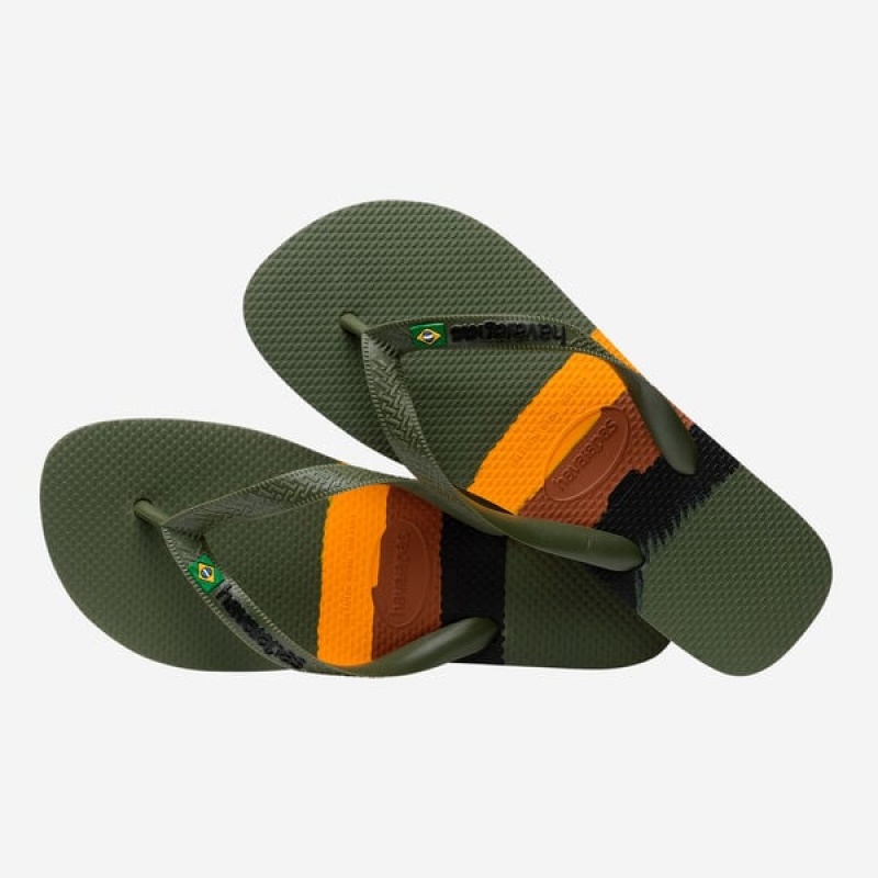 Havaianas Brasil Tech Men's Flip Flops | MFHYLW-048