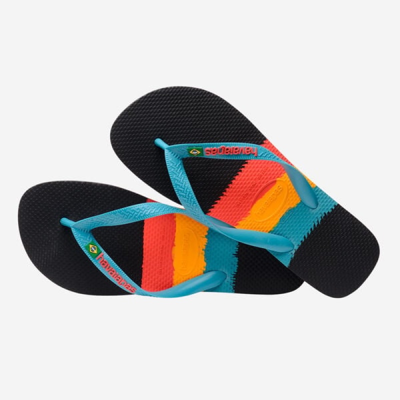 Havaianas Brasil Tech Men's Flip Flops | RZUWKE-325