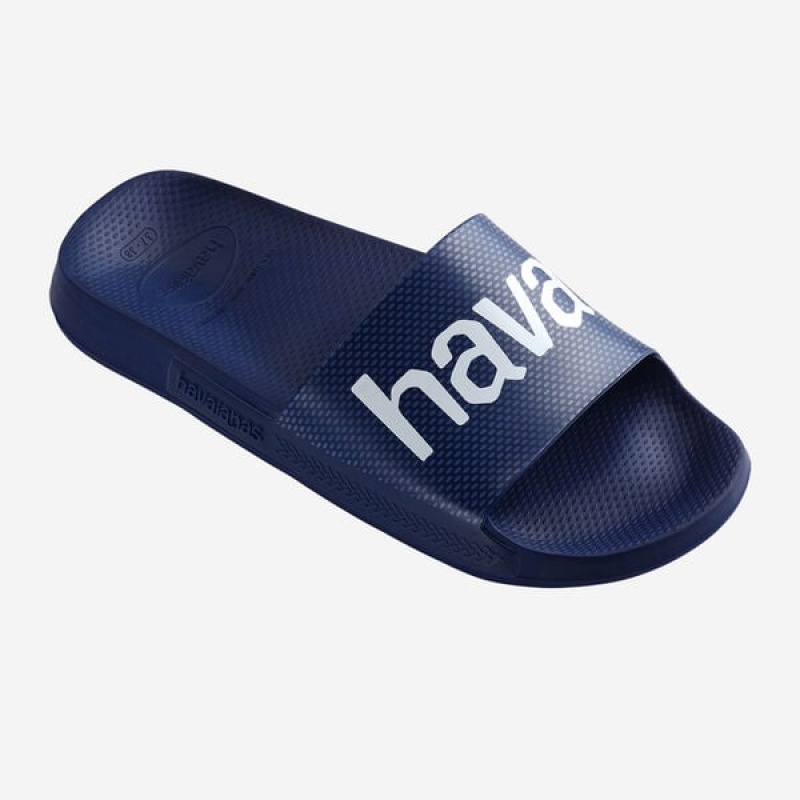 Havaianas Classic Logomania Men's Slides | HCYQWJ-173