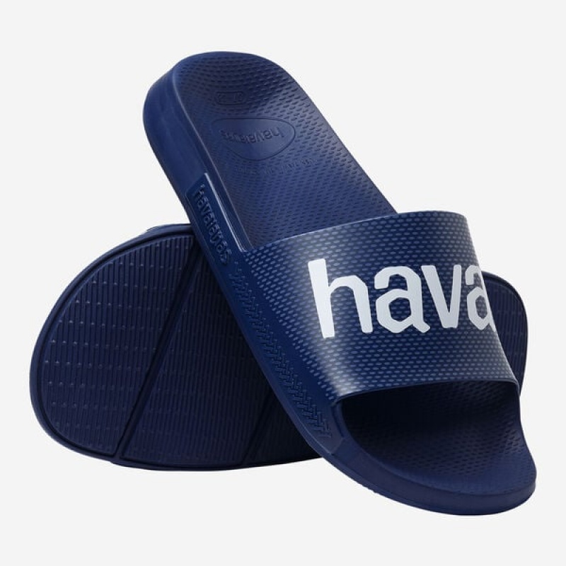 Havaianas Classic Logomania Men's Slides | HCYQWJ-173