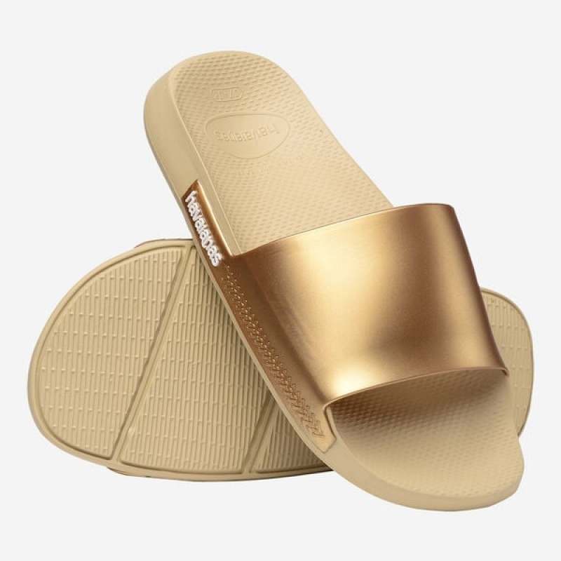 Havaianas Classic Metallic Men's Slides | HZIWSA-908