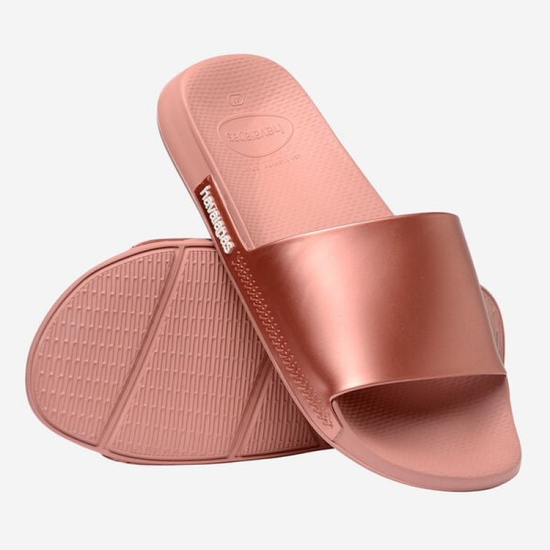 Havaianas Classic Metallic Men's Slides | WBTCRN-935