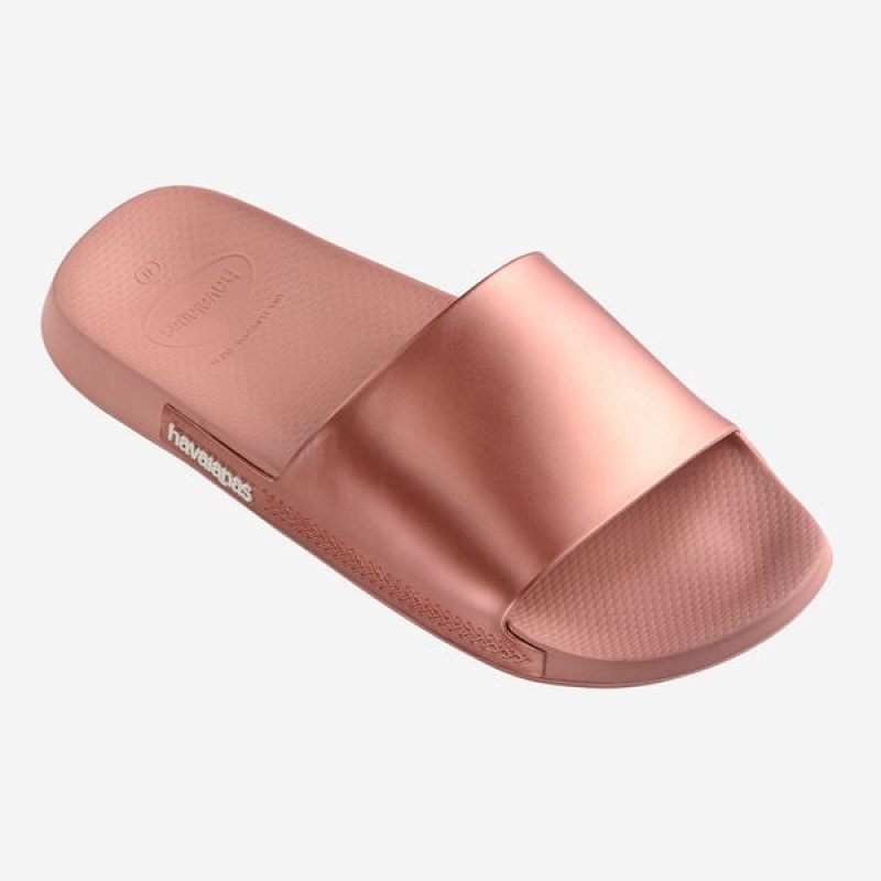 Havaianas Classic Metallic Women's Slides | BESFDM-530