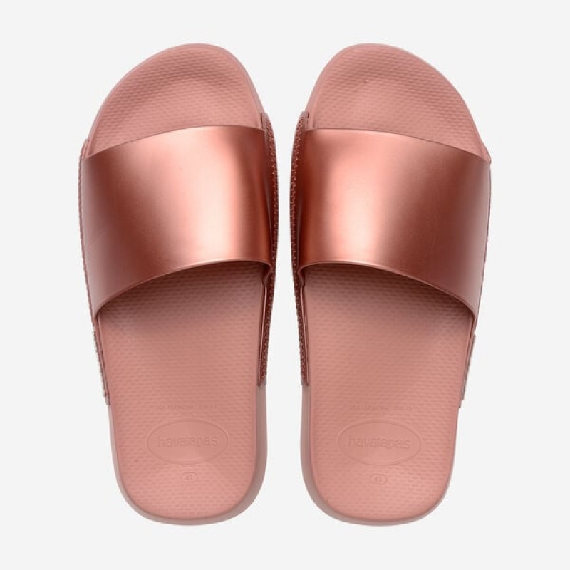 Havaianas Classic Metallic Women\'s Slides | BESFDM-530