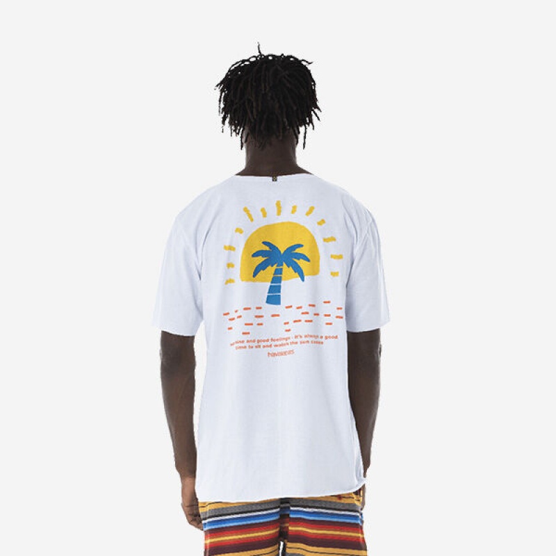 Havaianas Coqueiro Sunshine Men's T Shirts | BMYSQF-582