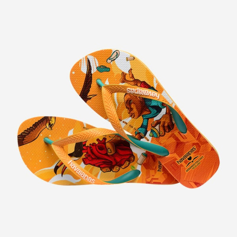 Havaianas Favela Creations Men's Flip Flops | THRXUG-957