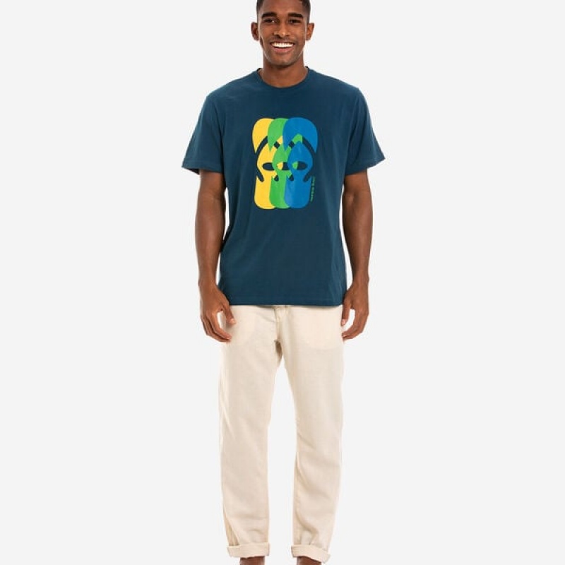 Havaianas Ff Collage Men's T Shirts | ZQWAFJ-102