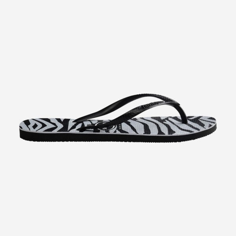 Havaianas Slim Animals Glitter Women's Flip Flops | CVKYJX-057