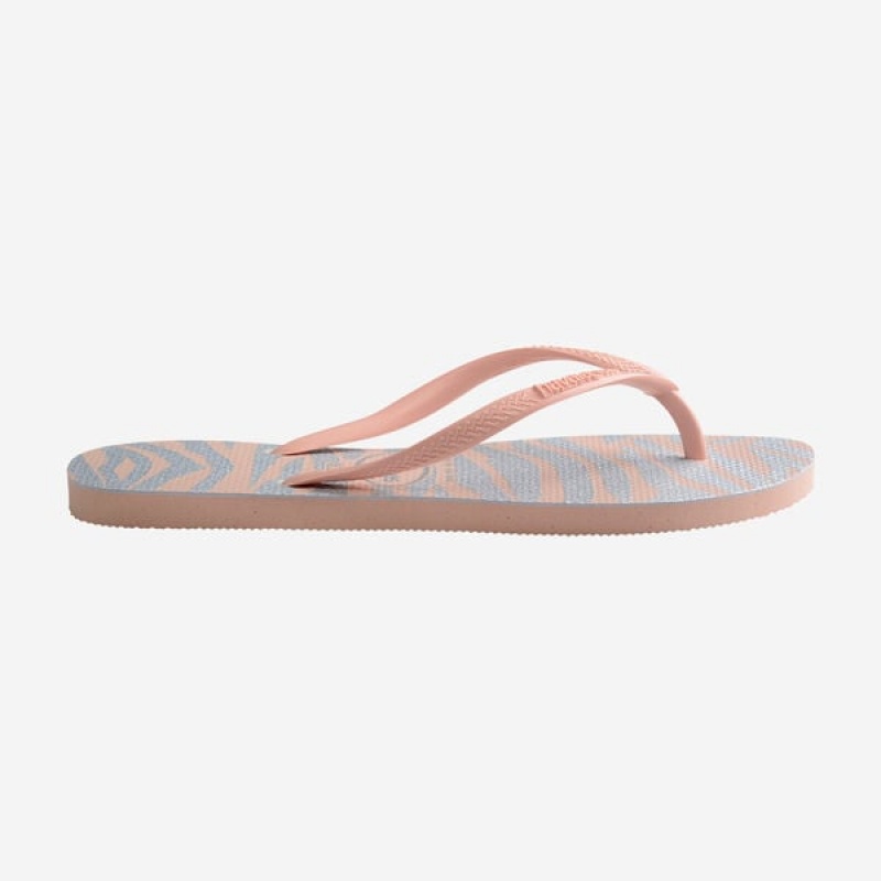 Havaianas Slim Animals Glitter Women's Flip Flops | FSNRUJ-827