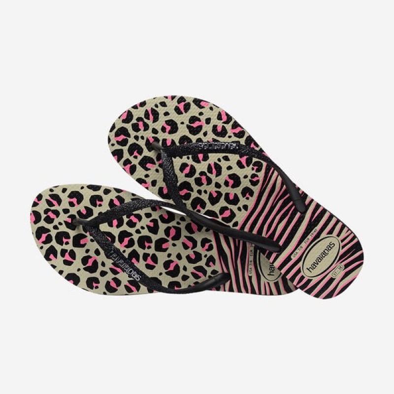 Havaianas Slim Animals Mix Women's Flip Flops | ZKMIUY-042