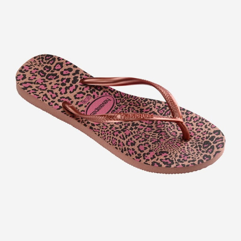 Havaianas Slim Animals Women's Flip Flops | OIAUFB-671