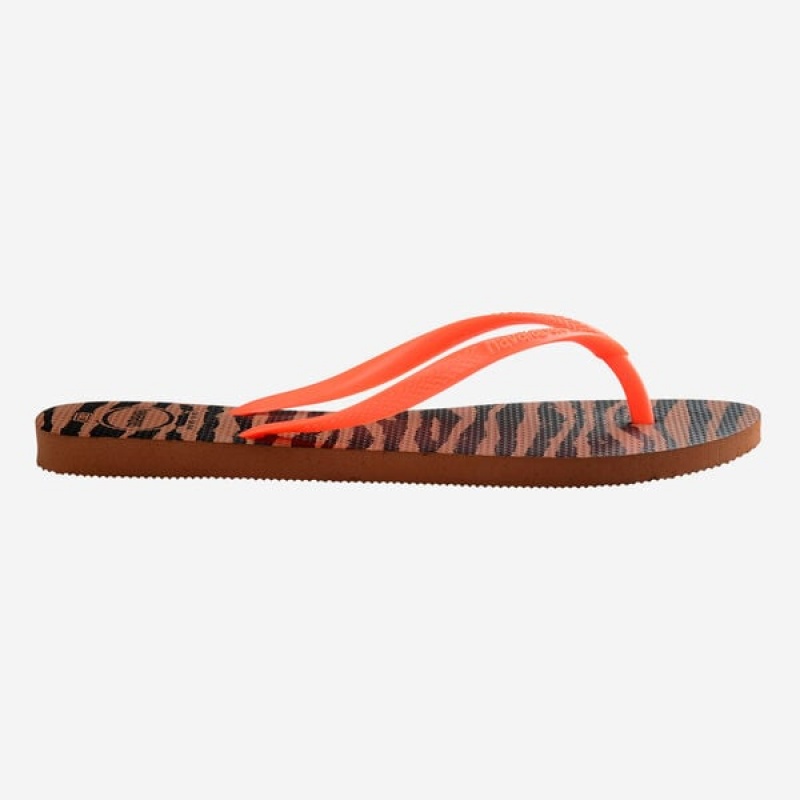 Havaianas Slim Animals Women's Flip Flops | IZVKDM-398