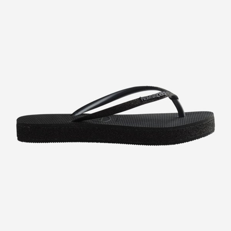 Havaianas Slim Flatform Sparkle Women's Flip Flops | IFLSHZ-140