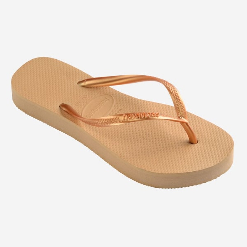 Havaianas Slim Flatform Women's Flip Flops | QYMJBI-184