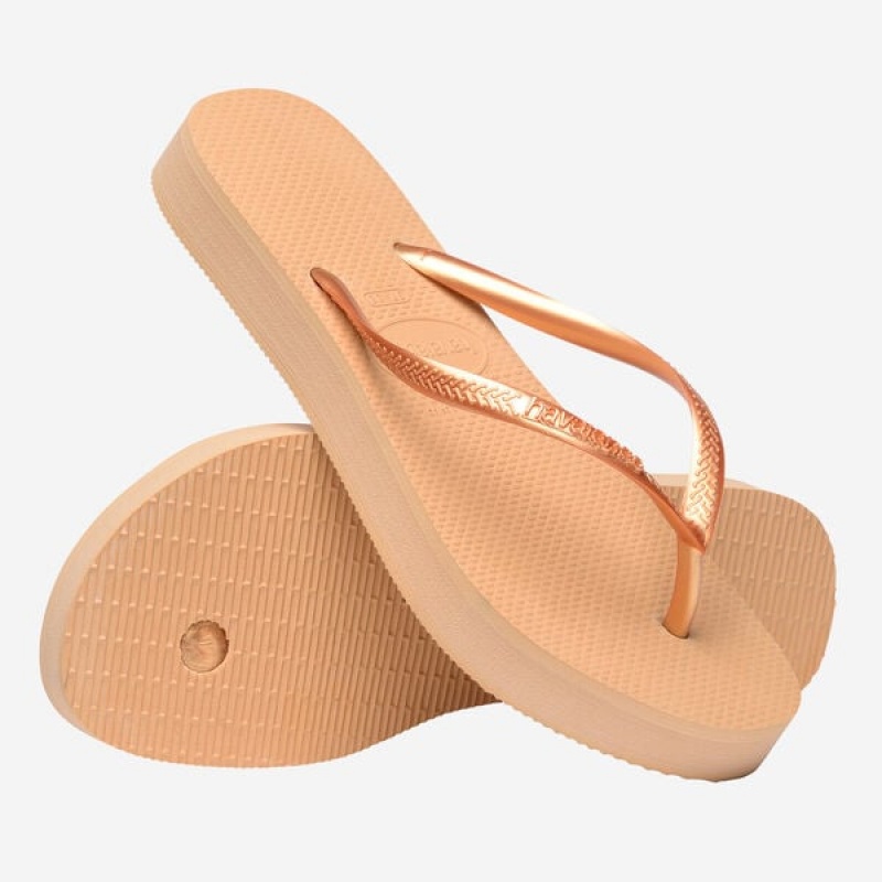 Havaianas Slim Flatform Women's Flip Flops | QYMJBI-184