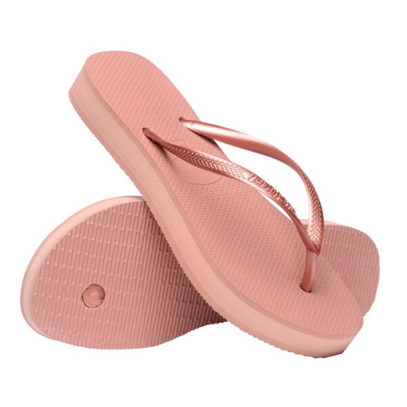 Havaianas Slim Flatform Women's Flip Flops | UBWEDH-076