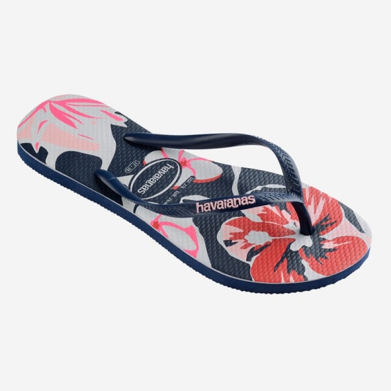 Havaianas Slim Floral Basic Women's Flip Flops | VGOIHE-651