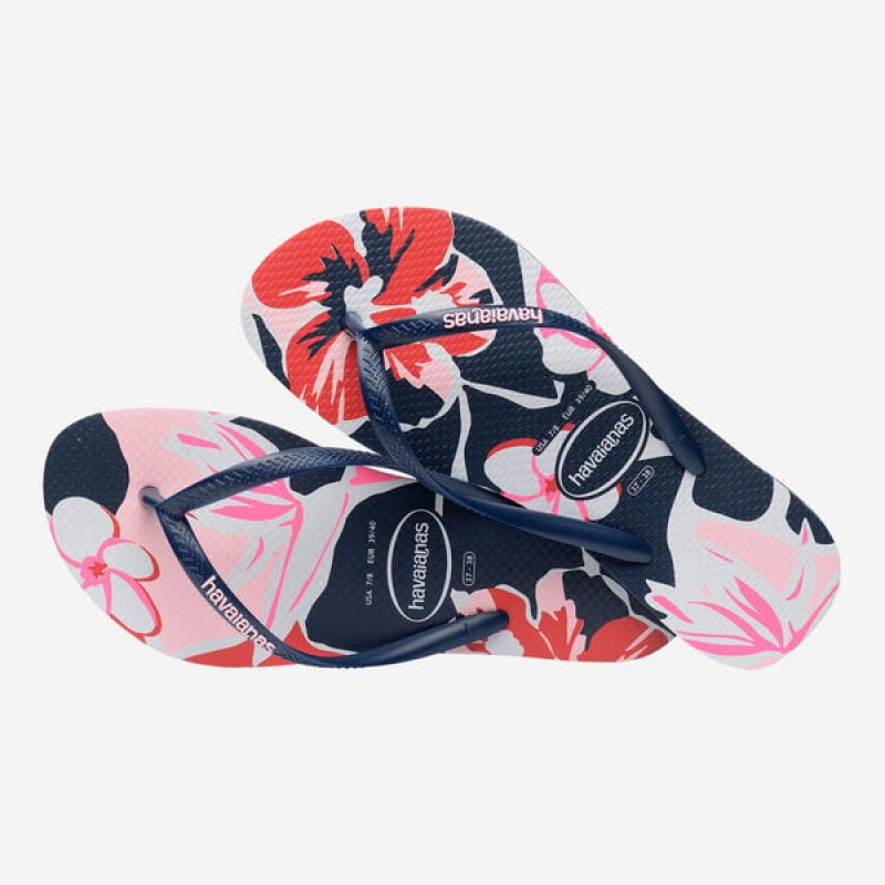 Havaianas Slim Floral Basic Women's Flip Flops | VGOIHE-651