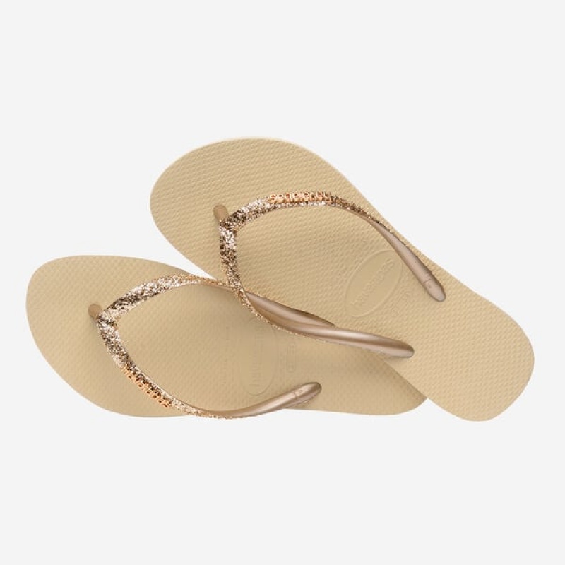 Havaianas Slim Glitter II Women's Flip Flops | RBUFMS-457