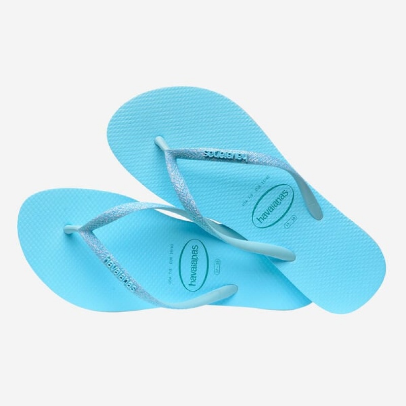 Havaianas Slim Glitter Neon Women's Flip Flops | FAQBNP-905