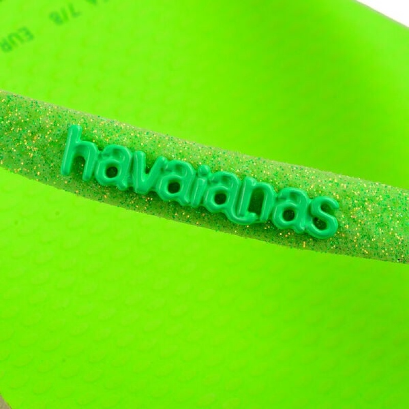 Havaianas Slim Glitter Neon Women's Flip Flops | AHOMIX-283