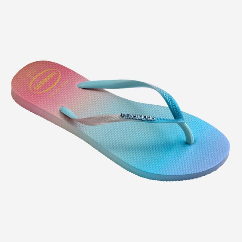 Havaianas Slim Gradient Sunset Women's Flip Flops | GXTMBN-687