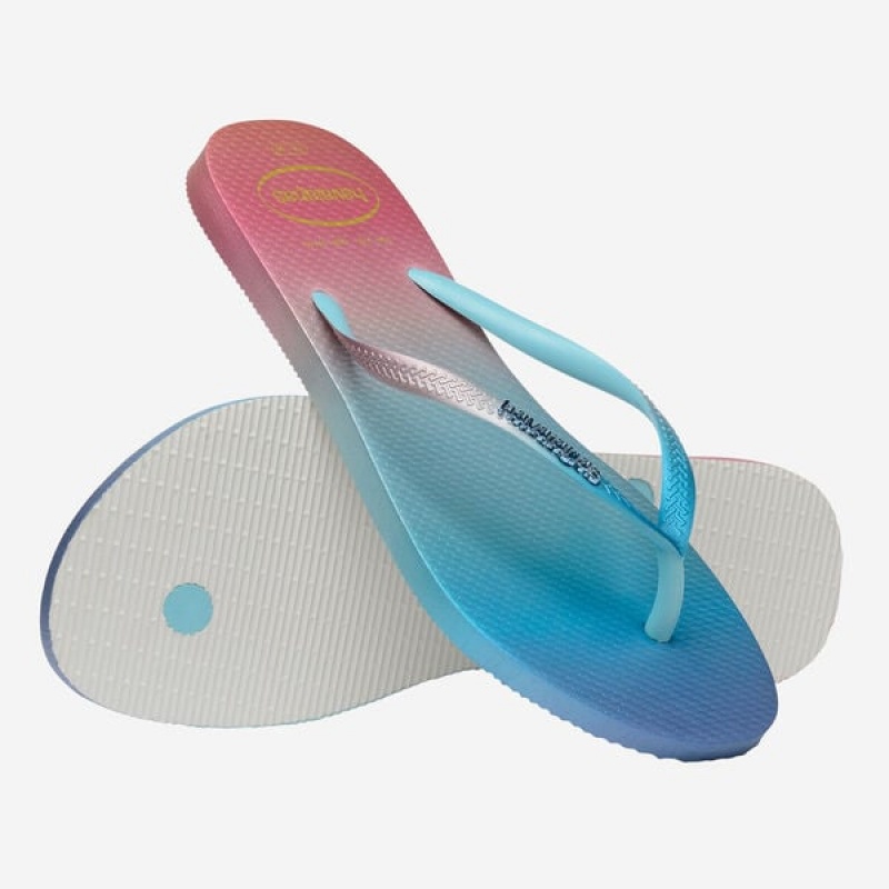 Havaianas Slim Gradient Sunset Women's Flip Flops | GXTMBN-687