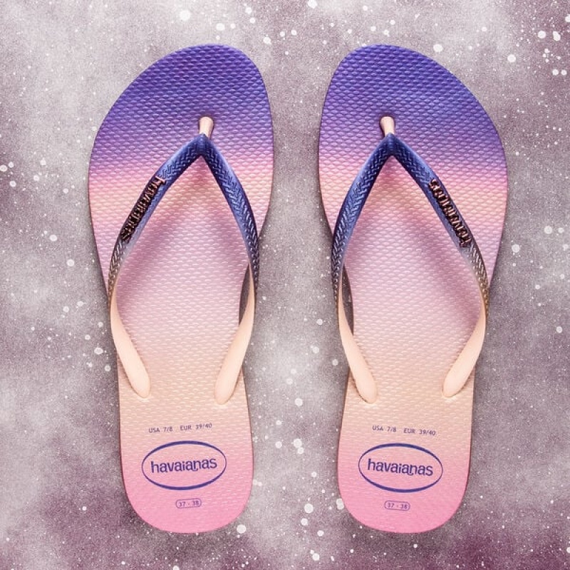 Havaianas Slim Gradient Sunset Women's Flip Flops | LJAYTH-075