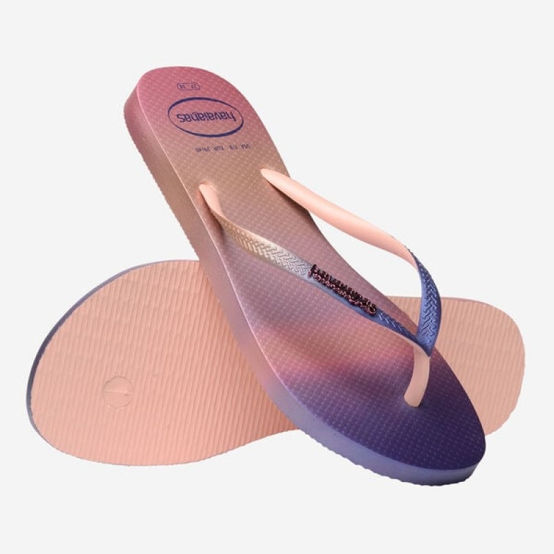 Havaianas Slim Gradient Sunset Women's Flip Flops | LJAYTH-075