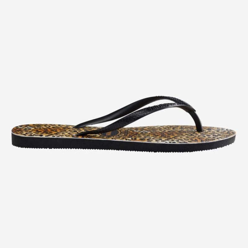 Havaianas Slim Leopard Women's Flip Flops | GQSIHY-159