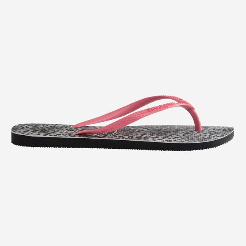 Havaianas Slim Leopard Women's Flip Flops | QXEWDC-875