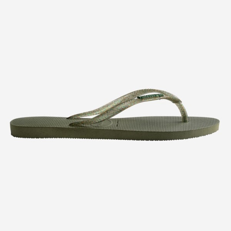 Havaianas Slim Logo Metallic Women's Flip Flops | WFIPAT-102