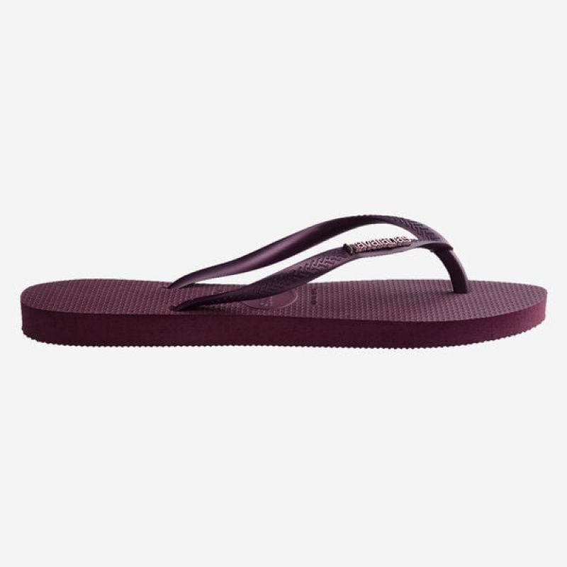 Havaianas Slim Logo Metallic Women's Flip Flops | OCXQRD-814