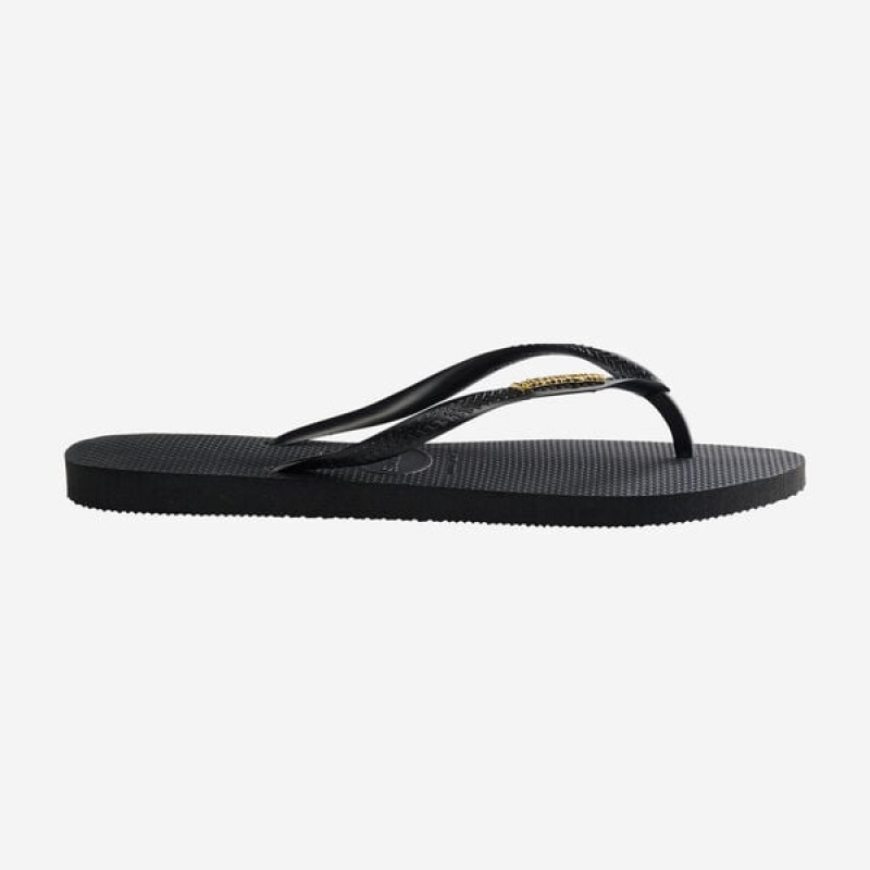 Havaianas Slim Logo Metallic Women's Flip Flops | EVRYHX-625