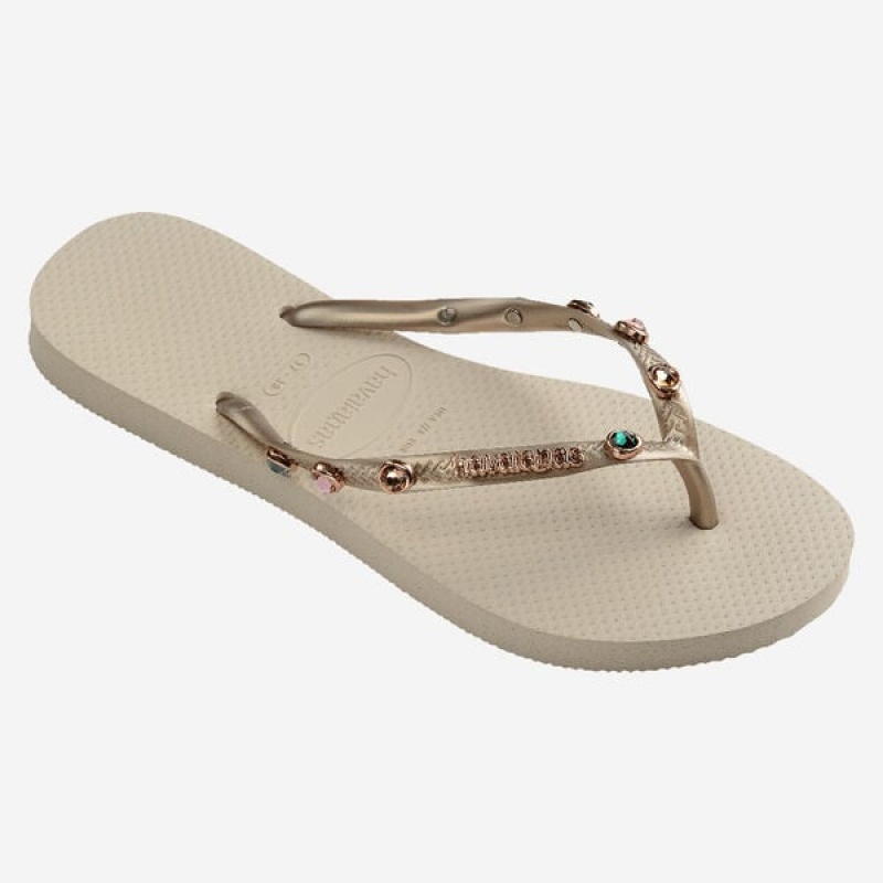 Havaianas Slim Luxury Women's Flip Flops | JNZRYW-170