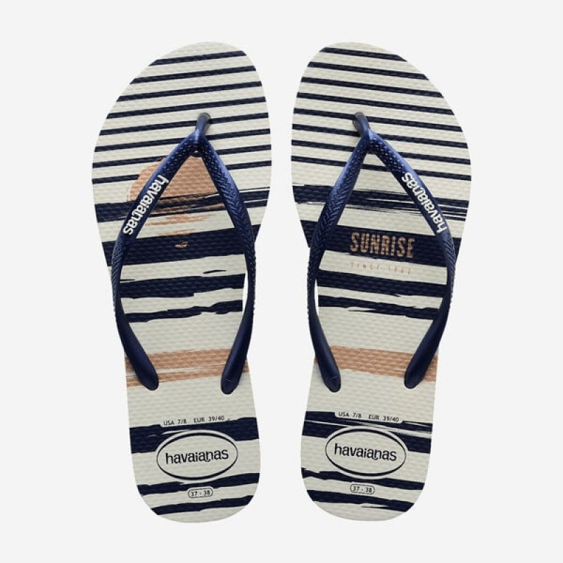 Havaianas Slim Nautical Women\'s Flip Flops | WJYFND-850