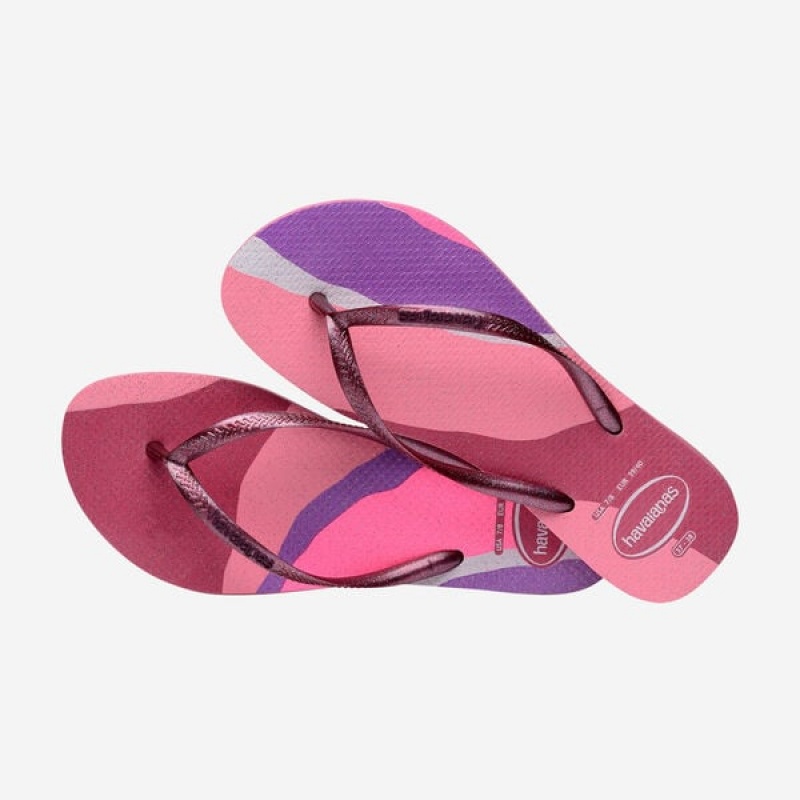 Havaianas Slim Palette Glow Women's Flip Flops | STUVXK-803