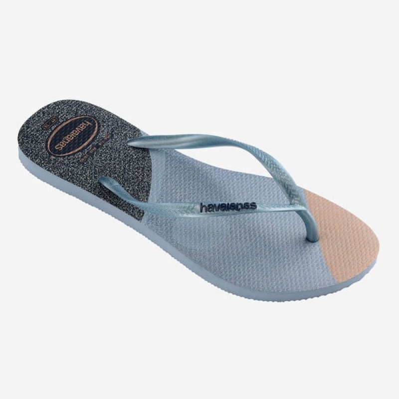 Havaianas Slim Palette Glow Women's Flip Flops | PAEYDT-315