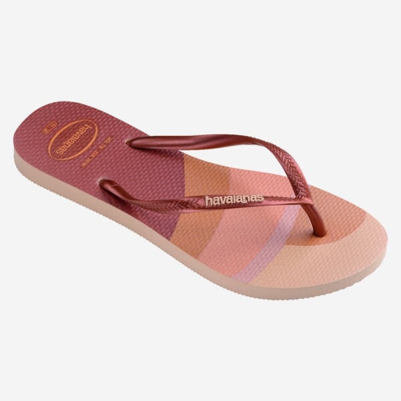 Havaianas Slim Palette Glow Women's Flip Flops | VZQRNJ-851