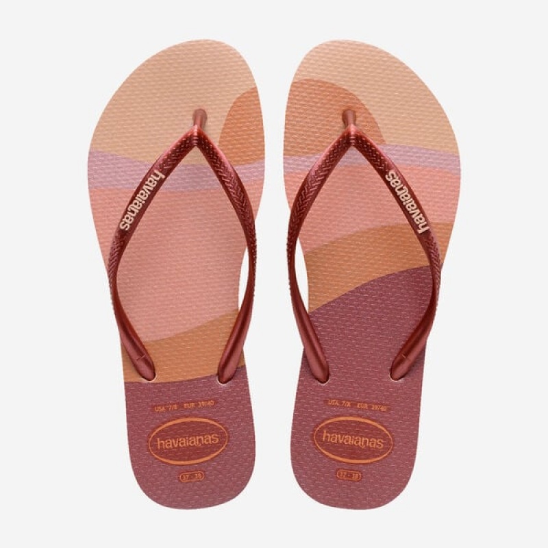 Havaianas Slim Palette Glow Women\'s Flip Flops | VZQRNJ-851