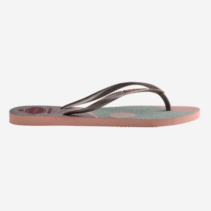 Havaianas Slim Palette Glow Women's Flip Flops | KSJVWA-687