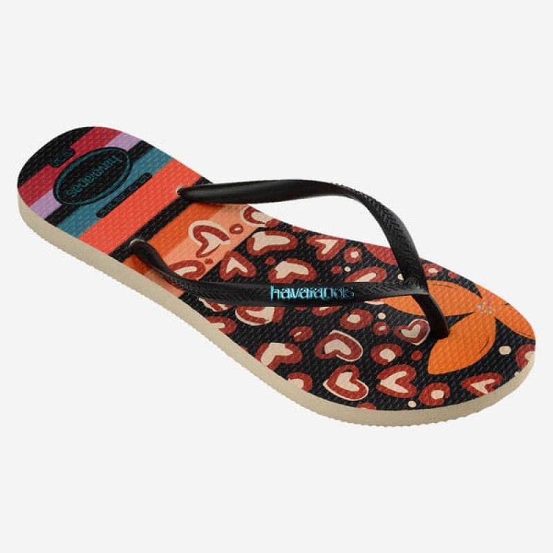 Havaianas Slim Patchwork Women's Flip Flops | MRYIHA-826