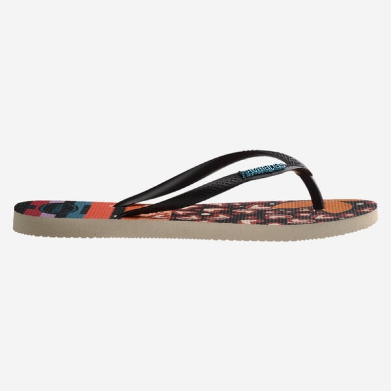 Havaianas Slim Patchwork Women's Flip Flops | MRYIHA-826