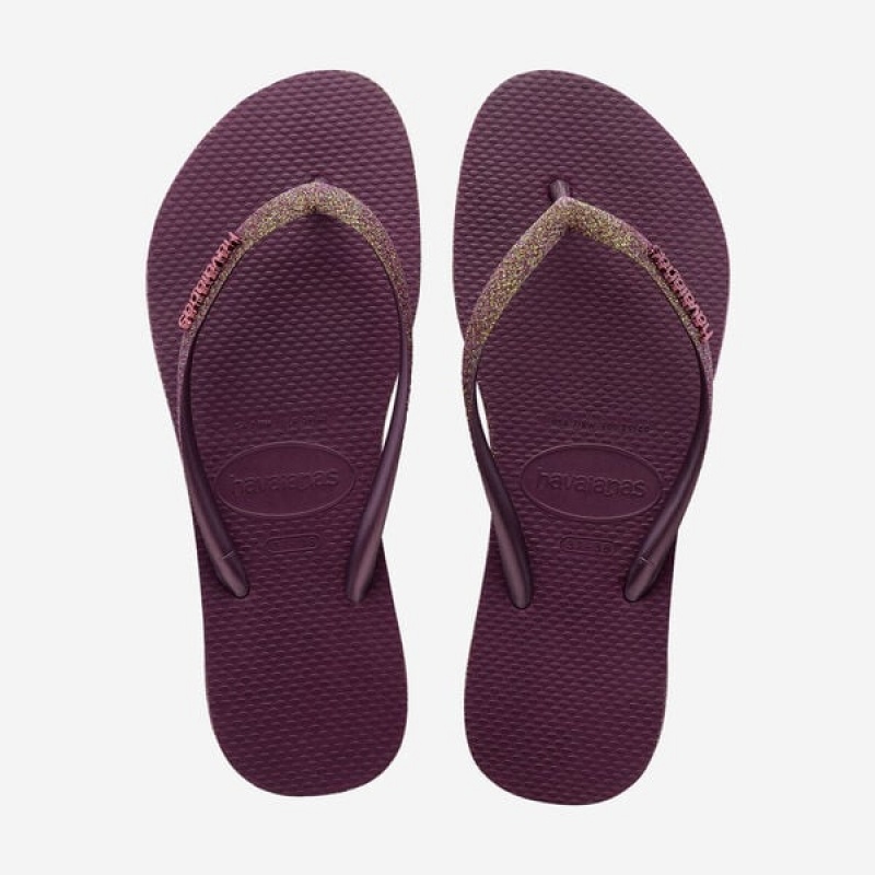 Havaianas Slim Sparkle II Women's Flip Flops | HFRMNI-370