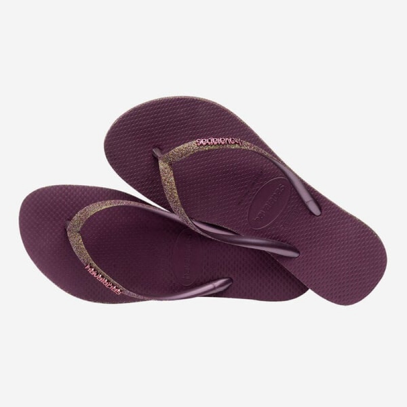 Havaianas Slim Sparkle II Women's Flip Flops | HFRMNI-370